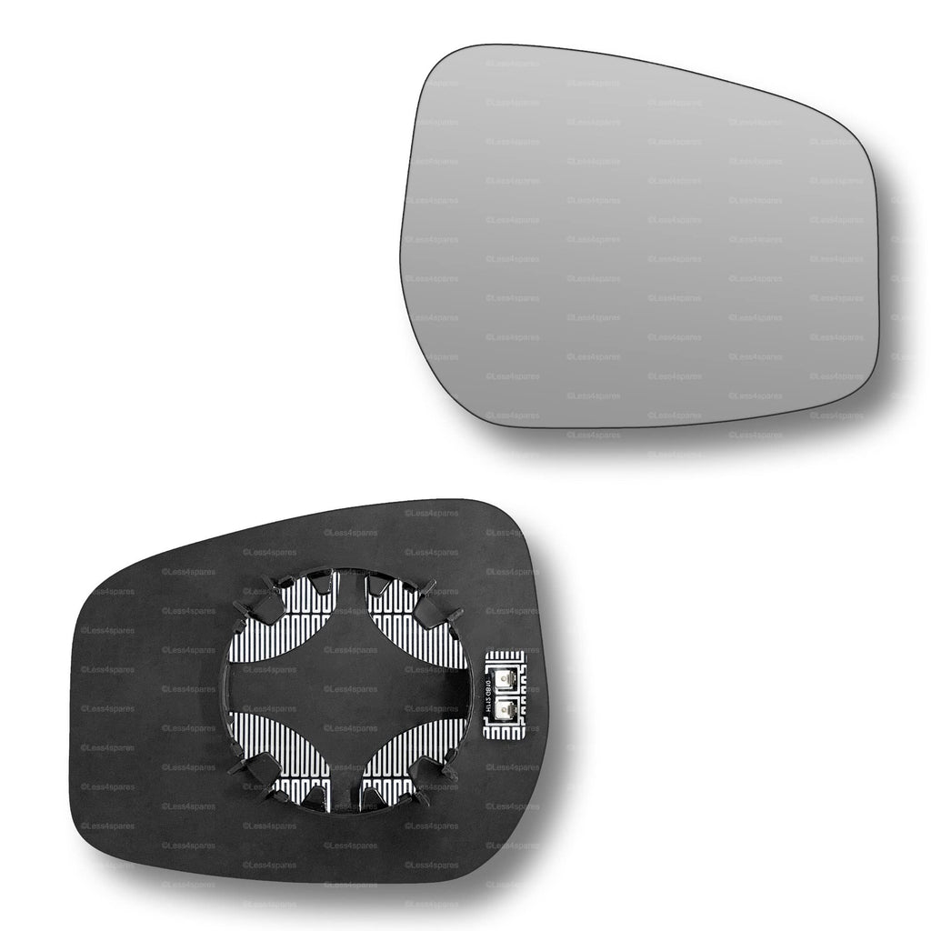 Replacement Wing Mirror Glass Right for Nissan Note 2013-2017 Clip-On Driver Off side Heated Convex