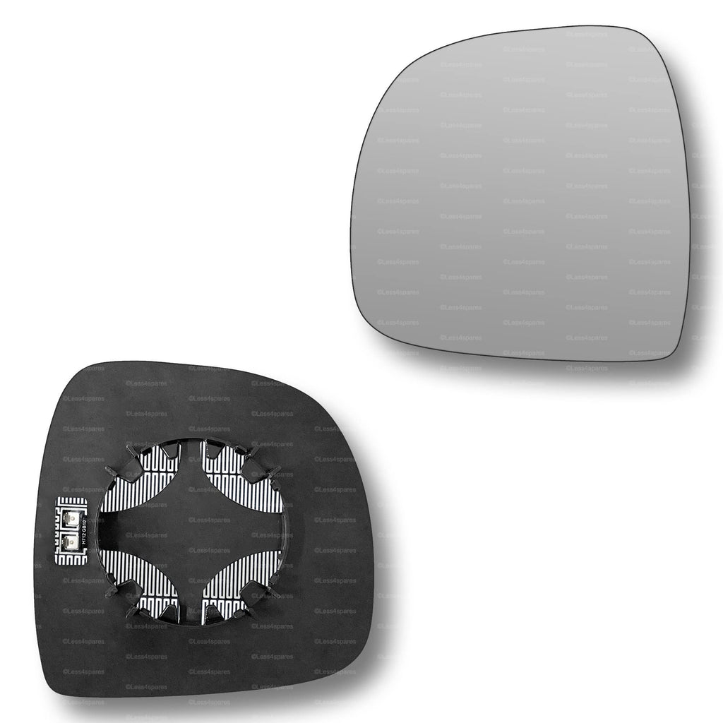 Replacement Wing Mirror Glass Left for Mercedes Vito 2003-2009 Clip-On Passenger Near Side N/S Heated Convex