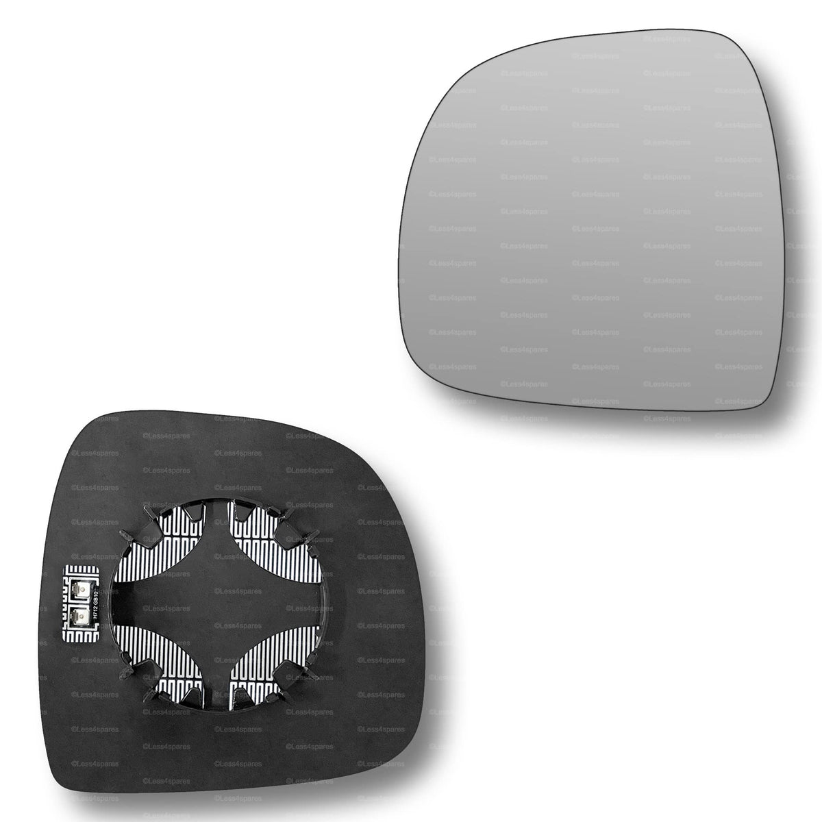 Replacement Wing Mirror Glass Left for Mercedes Vito 2003-2009 Clip-On Passenger Near Side N/S Heated Convex