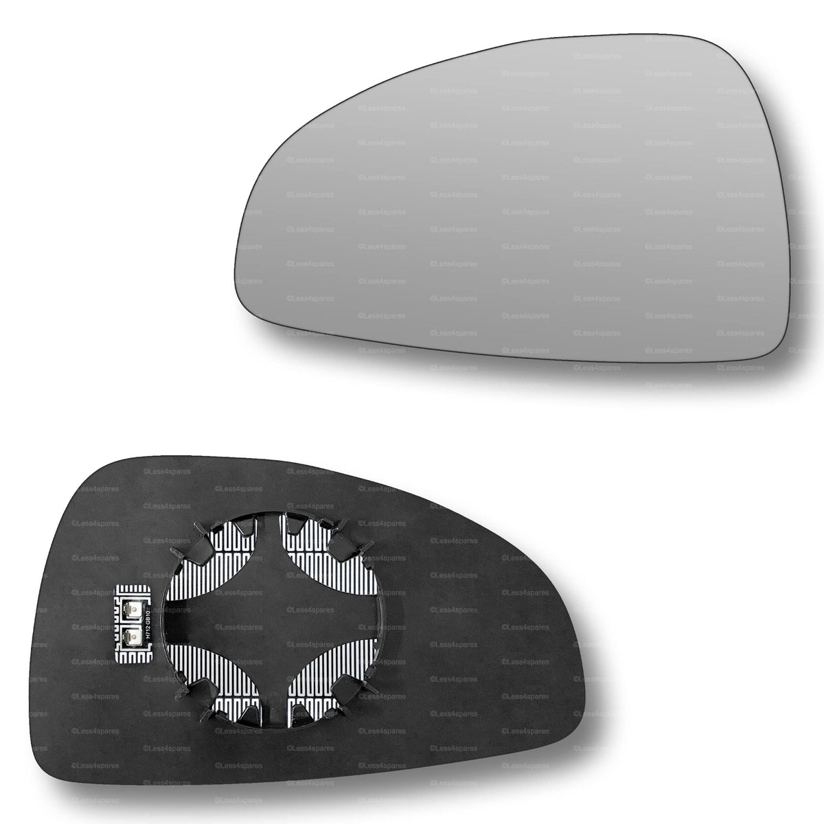Replacement Wing Mirror Glass Left for Audi R8 2006-2012 Clip-On Passenger Near Side N/S Heated Convex