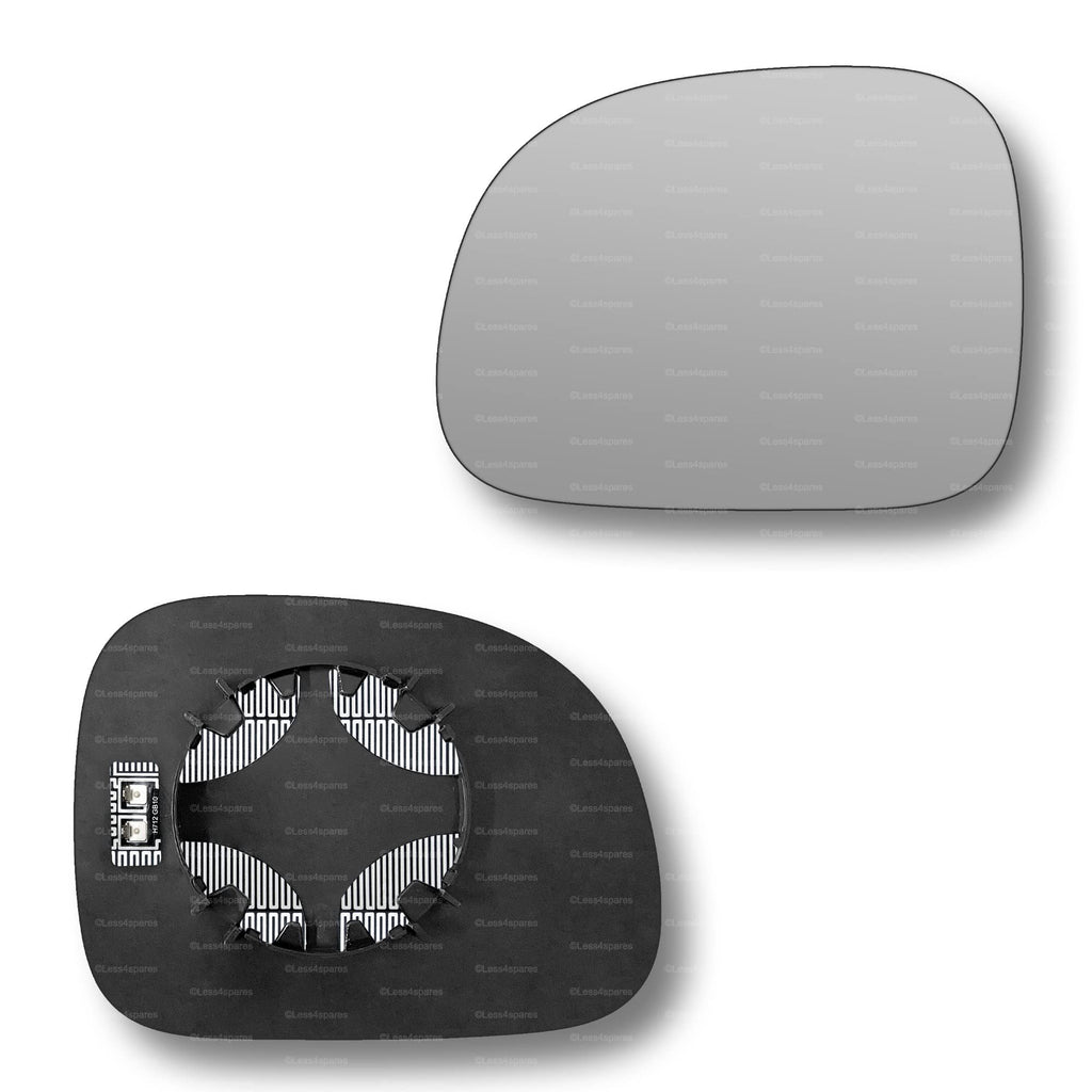 Replacement Wing Mirror Glass Left for Fiat Panda 2009-2022 Clip-On Passenger Near Side N/S Heated Convex