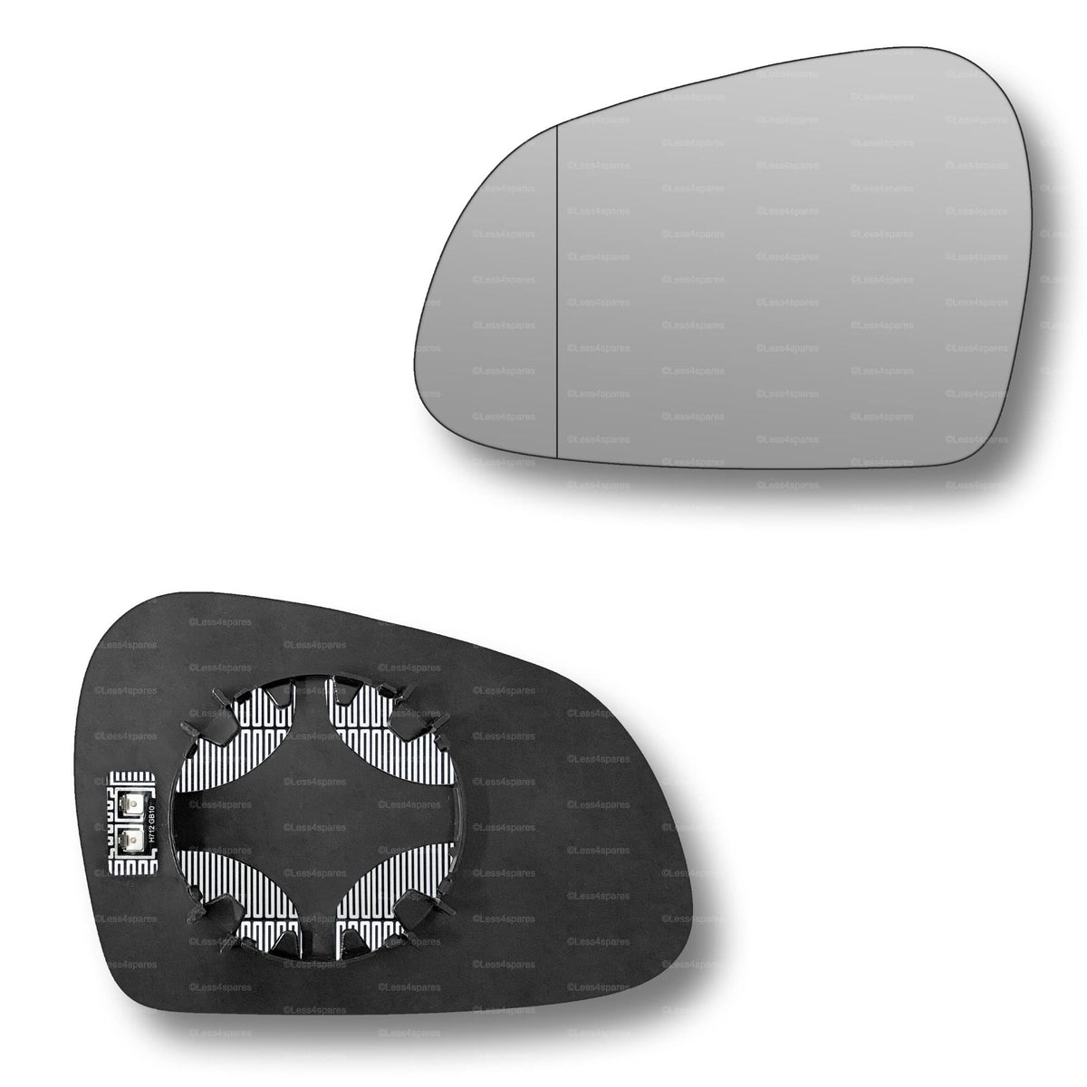 Replacement Wing Mirror Glass Left for Hyundai i10 2013-2019 Clip-On Passenger Near Side N/S Heated with Blind Spot