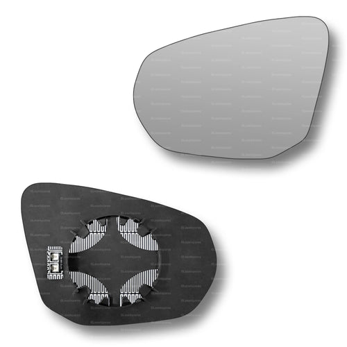 Replacement Wing Mirror Glass Left for Audi Q3 2018-2022 Clip-On Passenger Near Side N/S Heated Convex