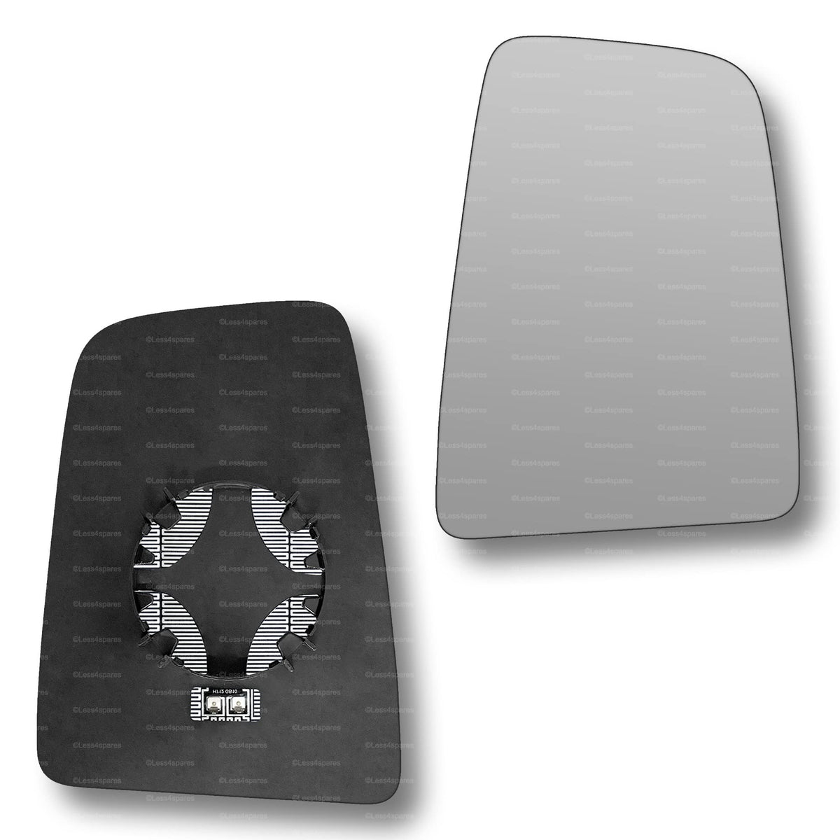 Replacement Wing Mirror Glass Right for Ford Transit 2014-2022 Clip-On Driver Off side Heated Convex