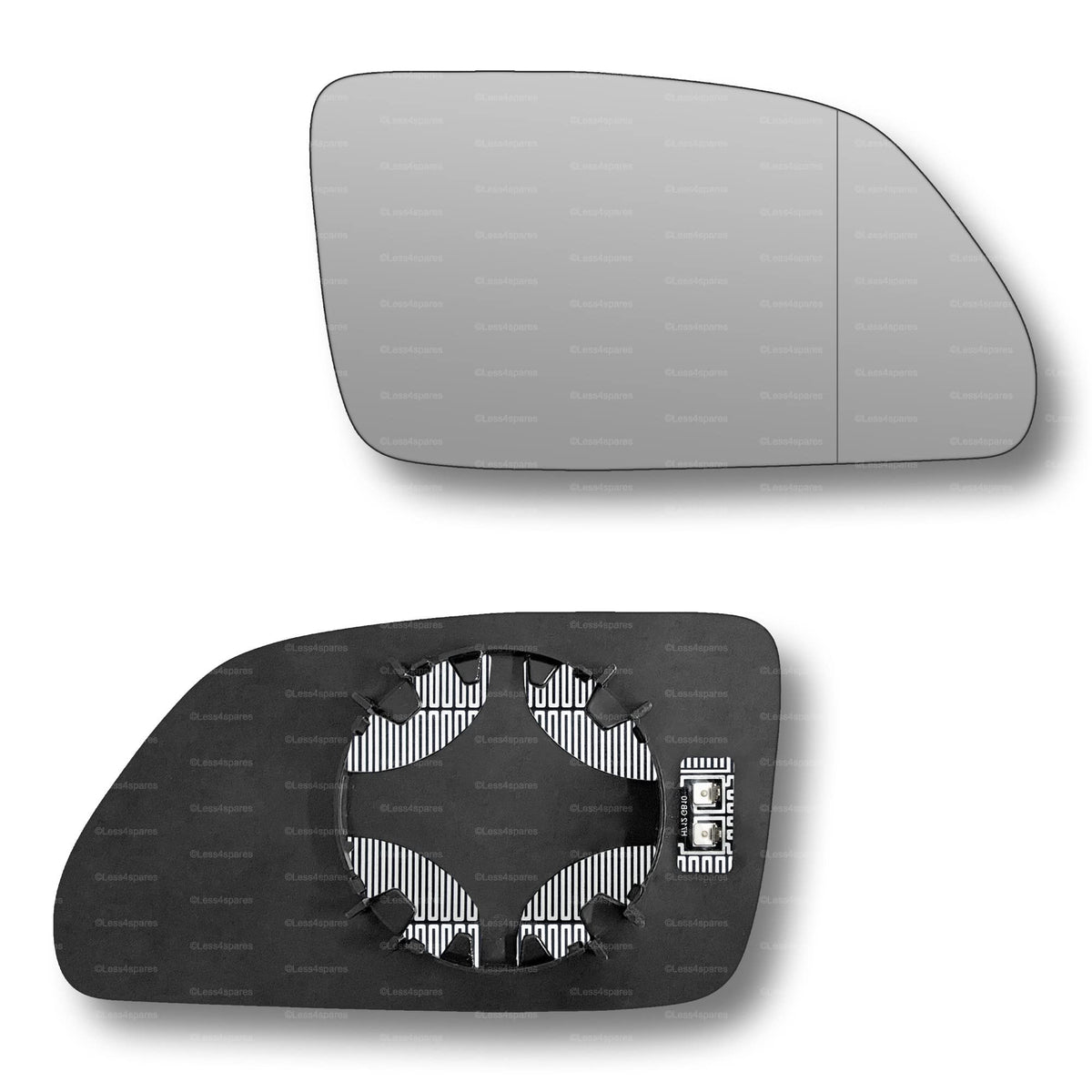 Replacement Wing Mirror Glass Right for Skoda Octavia 2004-2009 Clip-On Driver Off side Heated with Blind Spot