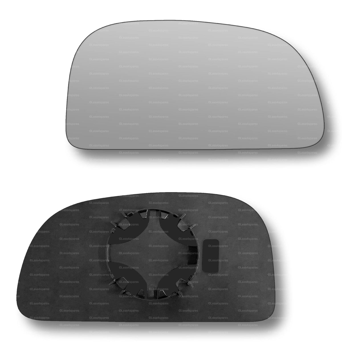 Replacement Wing Mirror Glass Right for Mitsubishi Space Star 1998-2004 Clip-On Driver Off side Convex