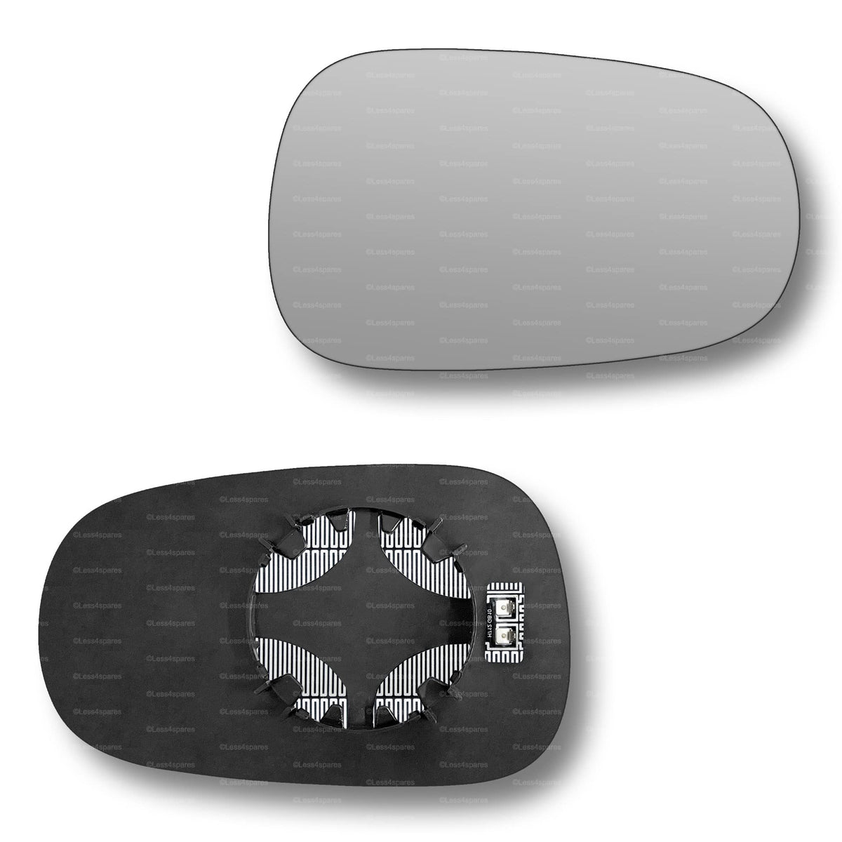 Replacement Wing Mirror Glass Right for Dacia Logan 2004-2008 Clip-On Driver Off side Heated Convex