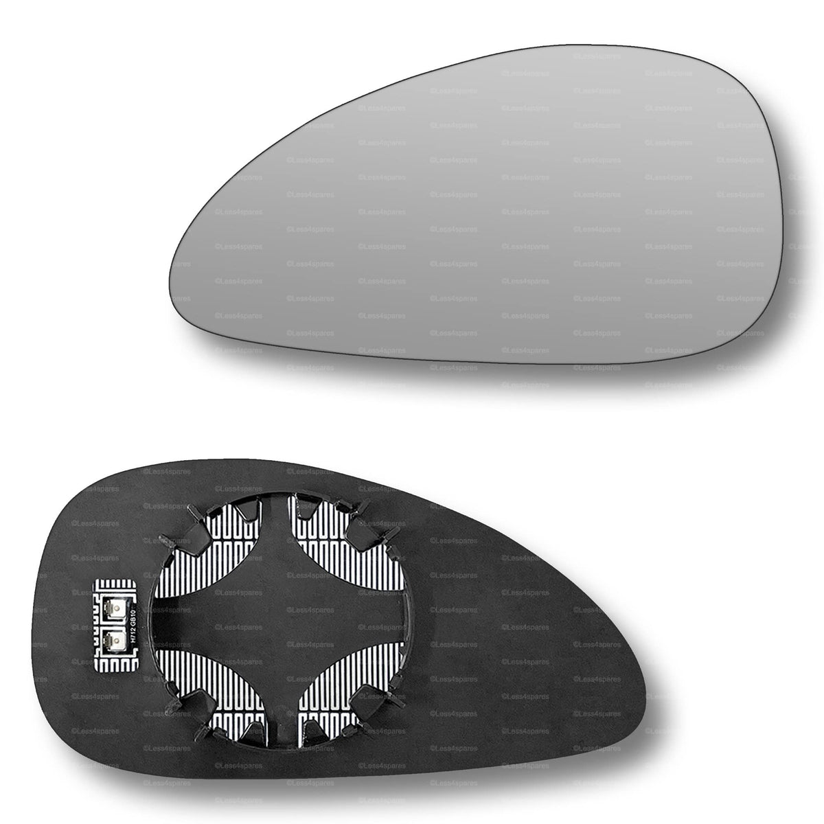 Replacement Wing Mirror Glass Left for Citroen C4 2004-2009 Clip-On Passenger Near Side N/S Heated Convex