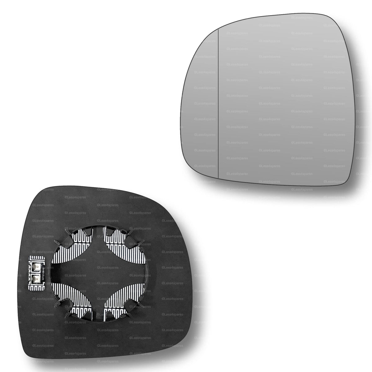 Replacement Wing Mirror Glass Left for Mercedes Vito 2003-2009 Clip-On Passenger Near Side N/S Heated with Blind Spot