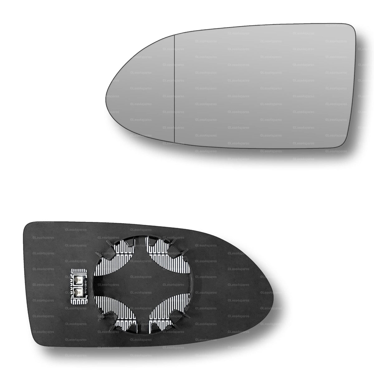 Replacement Wing Mirror Glass Left for Vauxhall Zafira 1999-2005 Clip-On Passenger Near Side N/S Heated with Blind Spot