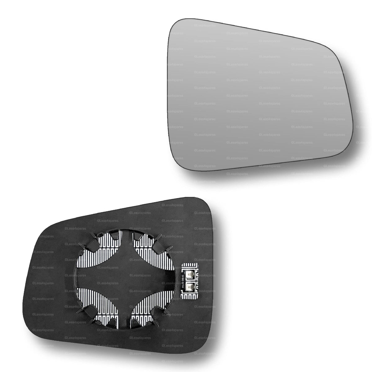 Replacement Wing Mirror Glass Right for VW Caddy 2020-2022 Clip-On Driver Off side Heated Convex
