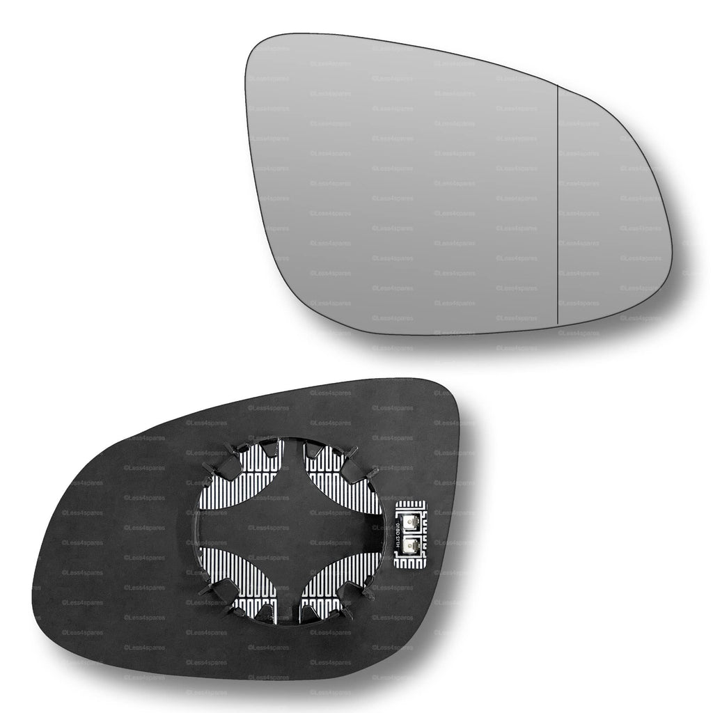 Replacement Wing Mirror Glass Right for Renault Kangoo 2013-2021 Clip-On Driver Off side Heated with Blind Spot
