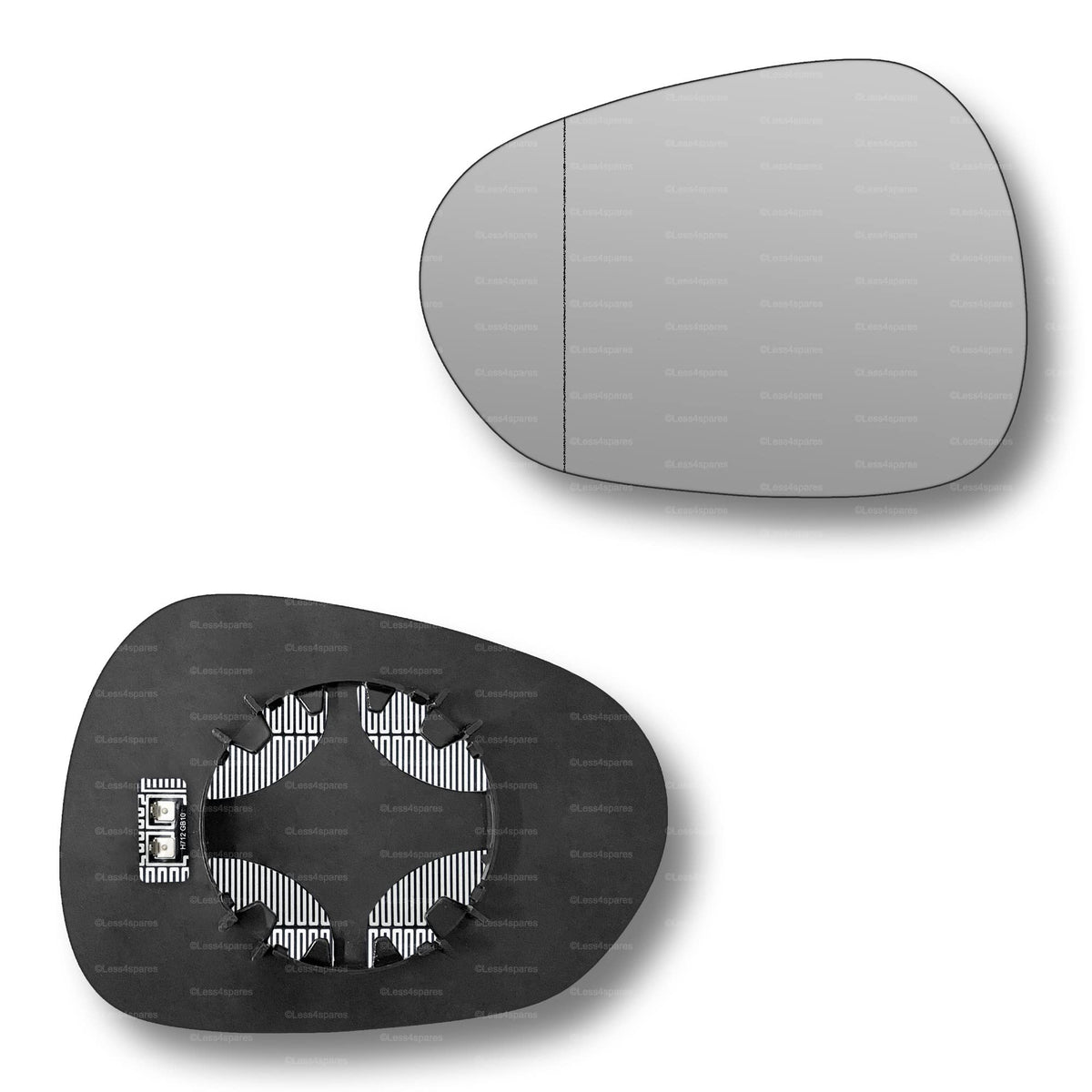 Replacement Wing Mirror Glass Left for Alfa Romeo Giulia 2015-2022 Clip-On Passenger Near Side N/S Heated with Blind Spot