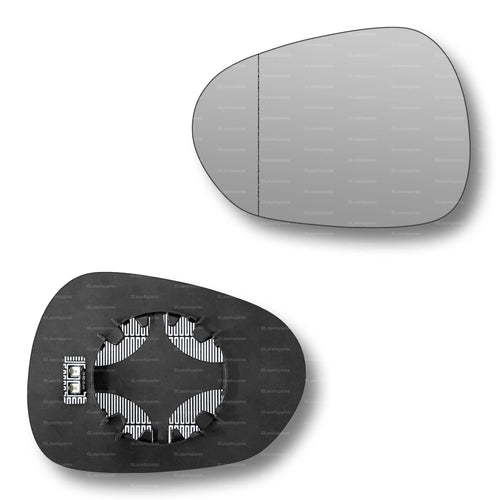 Replacement Wing Mirror Glass Left for Alfa Romeo Giulia 2015-2022 Clip-On Passenger Near Side N/S Heated with Blind Spot