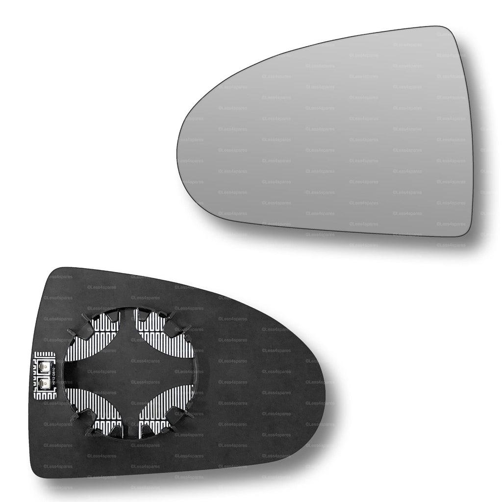 Replacement Wing Mirror Glass Left for Mitsubishi Colt 2004-2012 Clip-On Passenger Near Side N/S Heated Convex