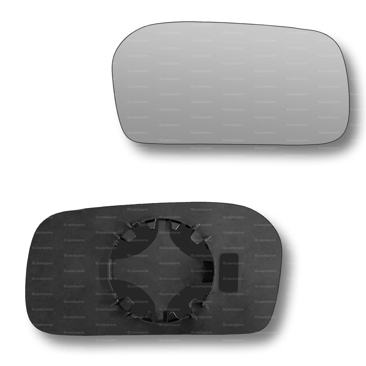 Replacement Wing Mirror Glass Right for Audi 100 1991-1994 Clip-On Driver Off side Convex