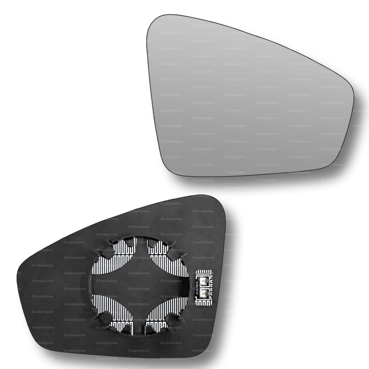 Replacement Wing Mirror Glass Right for VW Touareg 2018-2022 Clip-On Driver Off side Heated Convex