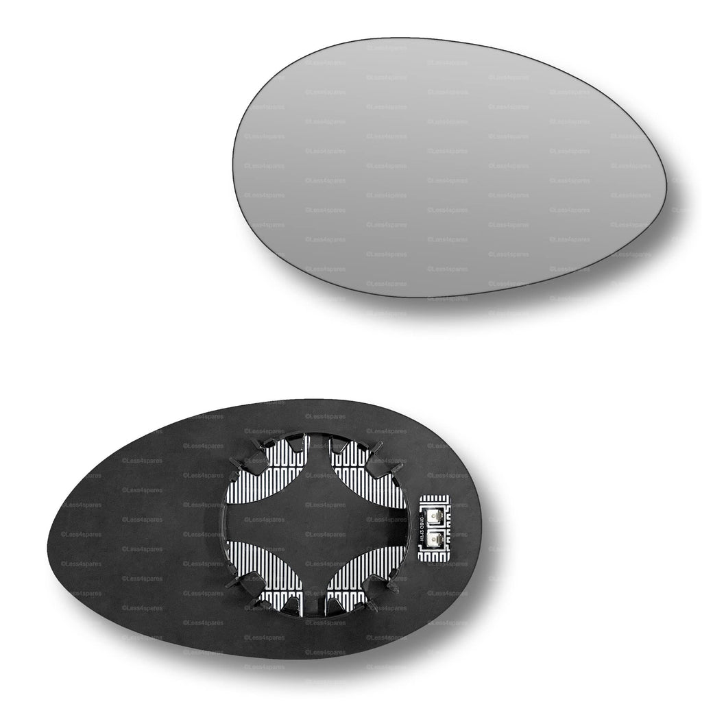 Replacement Wing Mirror Glass Right for Alfa Romeo 156 1997-2005 Clip-On Driver Off side Heated Convex