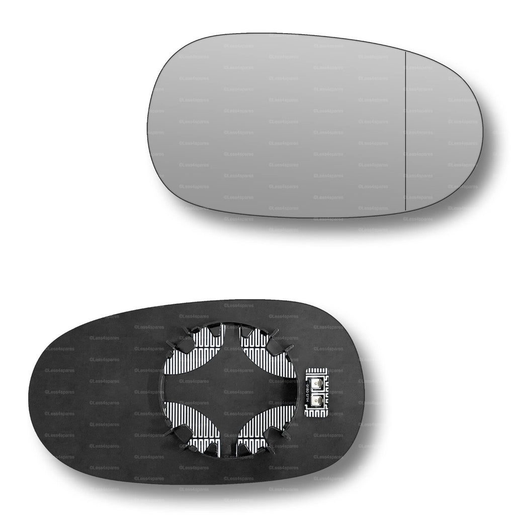 Replacement Wing Mirror Glass Right for Jaguar XK 2006-2009 Clip-On Driver Off side Heated with Blind Spot