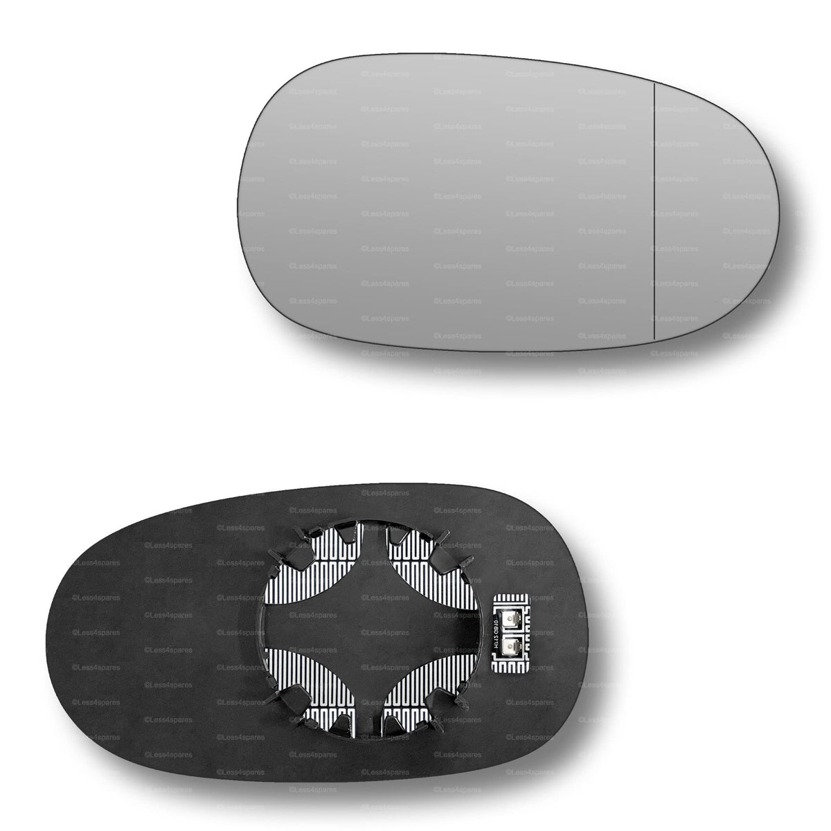 Replacement Wing Mirror Glass Right for Jaguar XK 2006-2009 Clip-On Driver Off side Heated with Blind Spot
