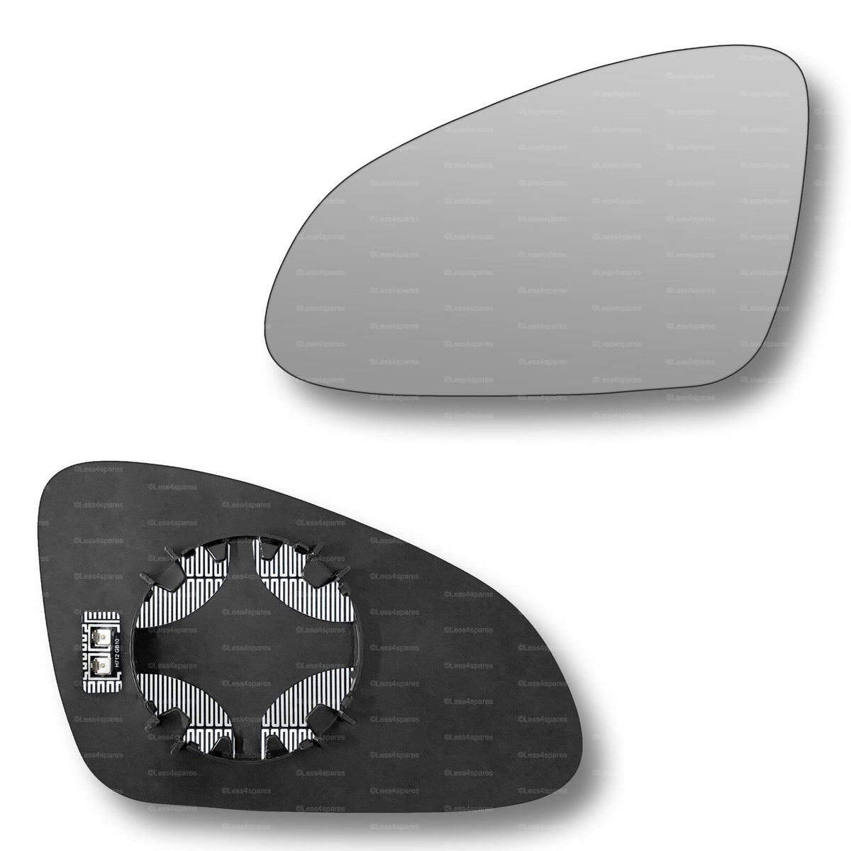 Replacement Wing Mirror Glass Left for Vauxhall Astra 2010-2015 Clip-On Passenger Near Side N/S Heated Convex