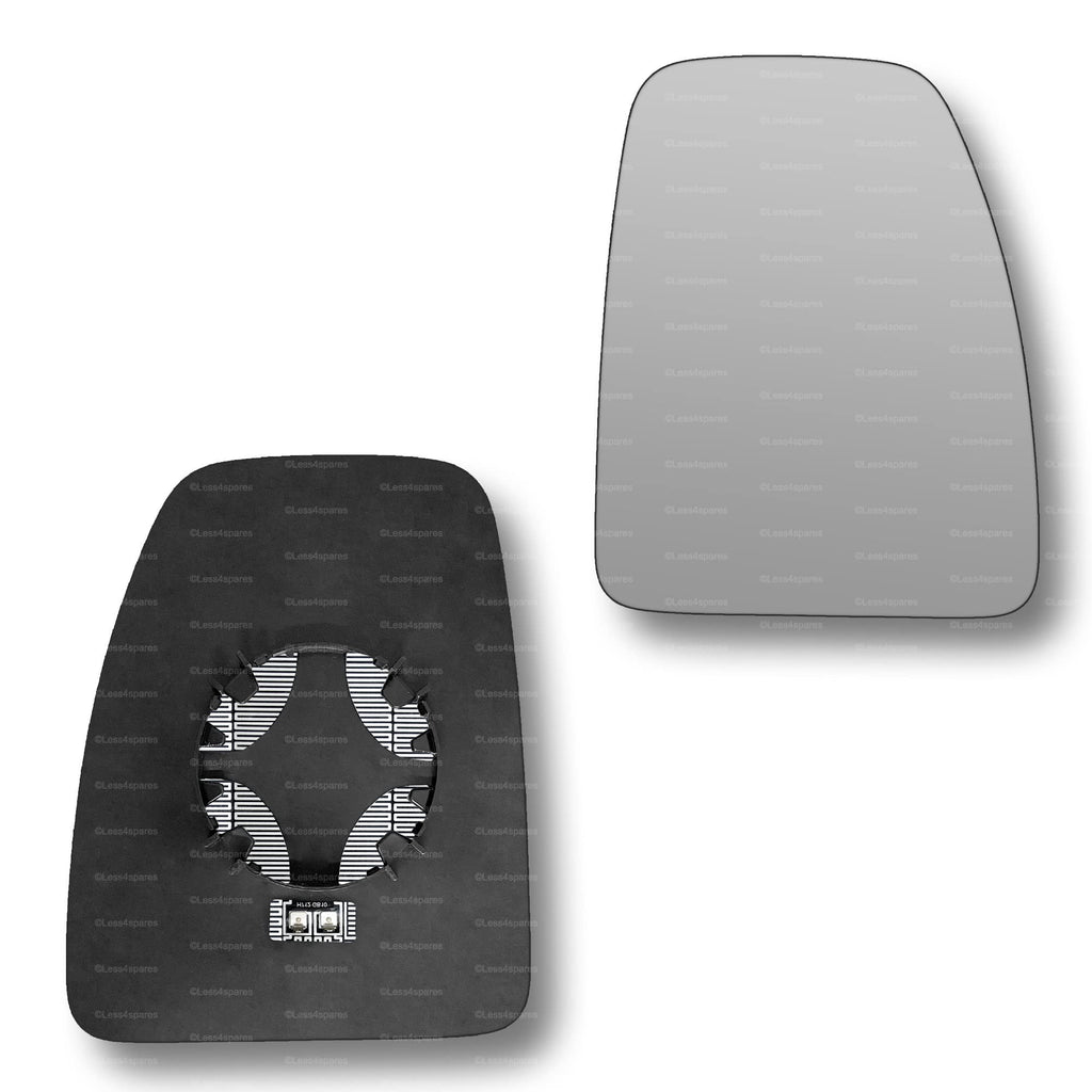Replacement Wing Mirror Glass Right for Renault Master 2010-2019 Clip-On Driver Off side Heated Convex