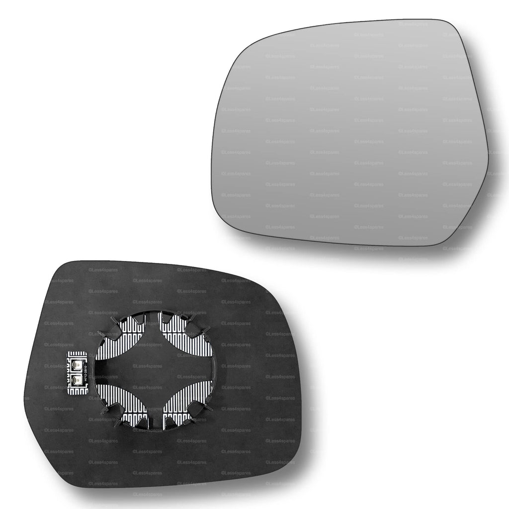 Replacement Wing Mirror Glass Left for Ford Ranger 2006-2011 Clip-On Passenger Near Side N/S Heated Convex