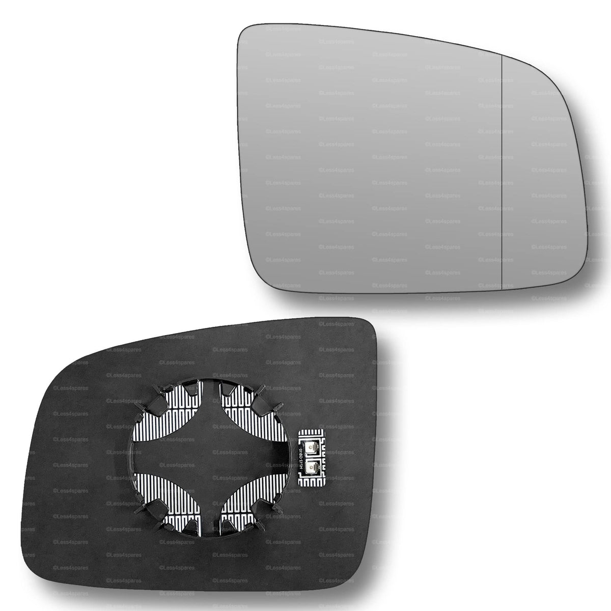 Replacement Wing Mirror Glass Right for Mercedes Vito 2010-2014 Clip-On Driver Off side Heated with Blind Spot