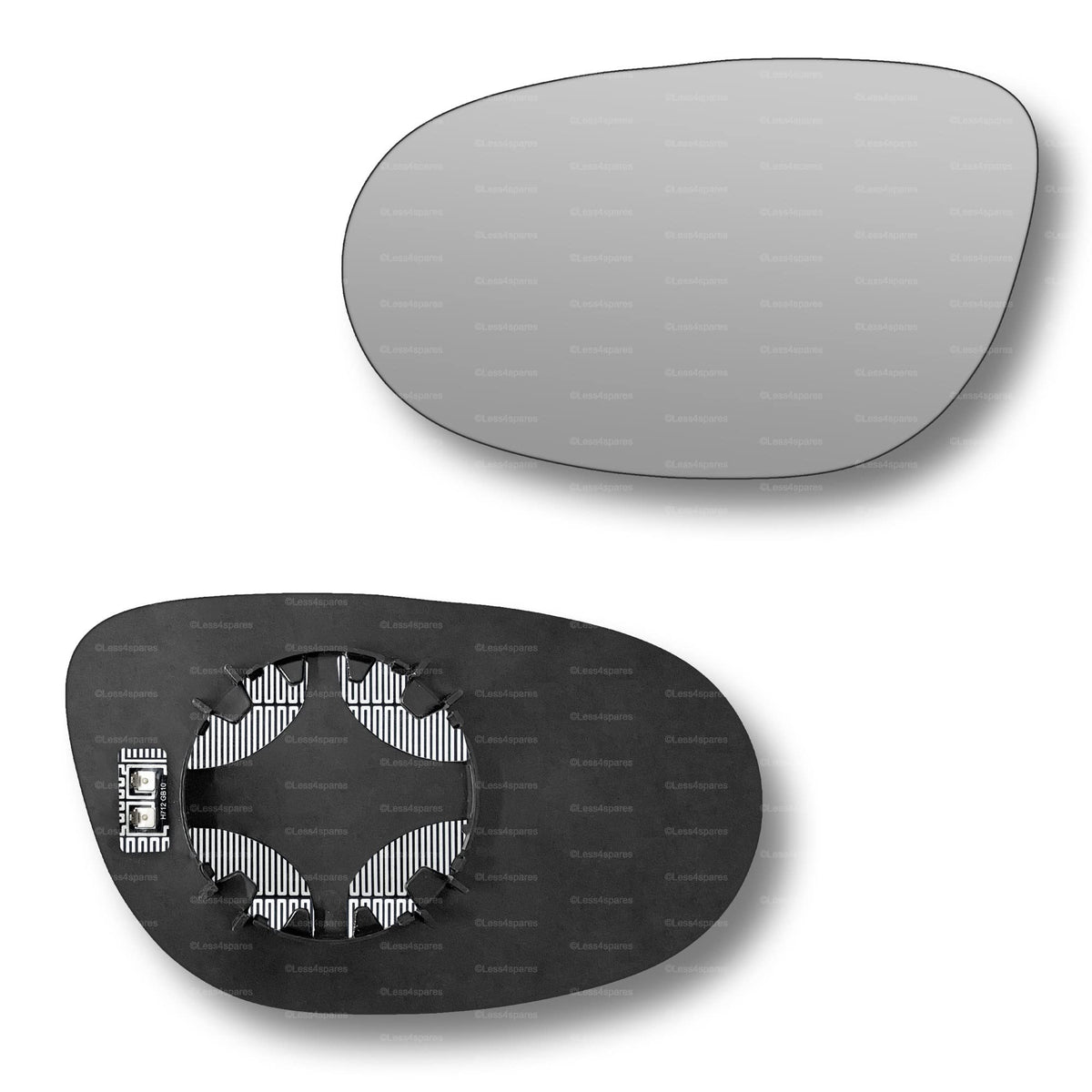 Replacement Wing Mirror Glass Left for Chrysler Ypsilon 2011-2016 Clip-On Passenger Near Side N/S Heated Convex