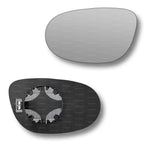 Replacement Wing Mirror Glass Left for Fiat Bravo 2007-2014 Clip-On Passenger Near Side N/S Heated Convex