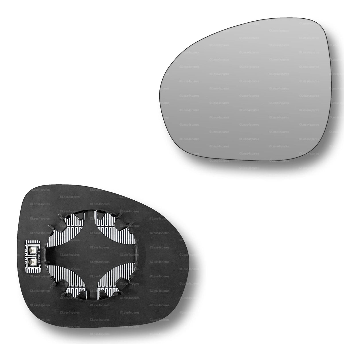 Replacement Wing Mirror Glass Left for Fiat 500x 2015-2022 Clip-On Passenger Near Side N/S Heated Convex