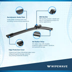 WipeWave Windscreen Wiper Blades for Audi A5 2008-2016 Hatchback, Coupe, Convertible, 24" 20" Front SlimTop - image 2