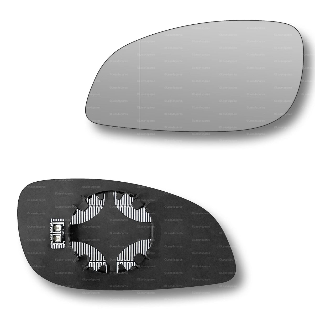 Replacement Wing Mirror Glass Left for Vauxhall Signum 2003-2008 Clip-On Passenger Near Side N/S Heated with Blind Spot