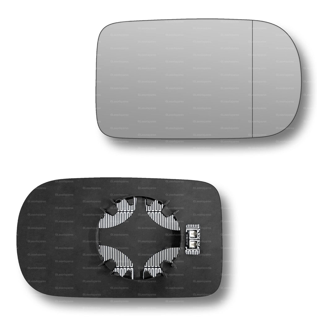 Replacement Wing Mirror Glass Right for BMW 5 Series 1995-2003 Clip-On Driver Off side Heated with Blind Spot