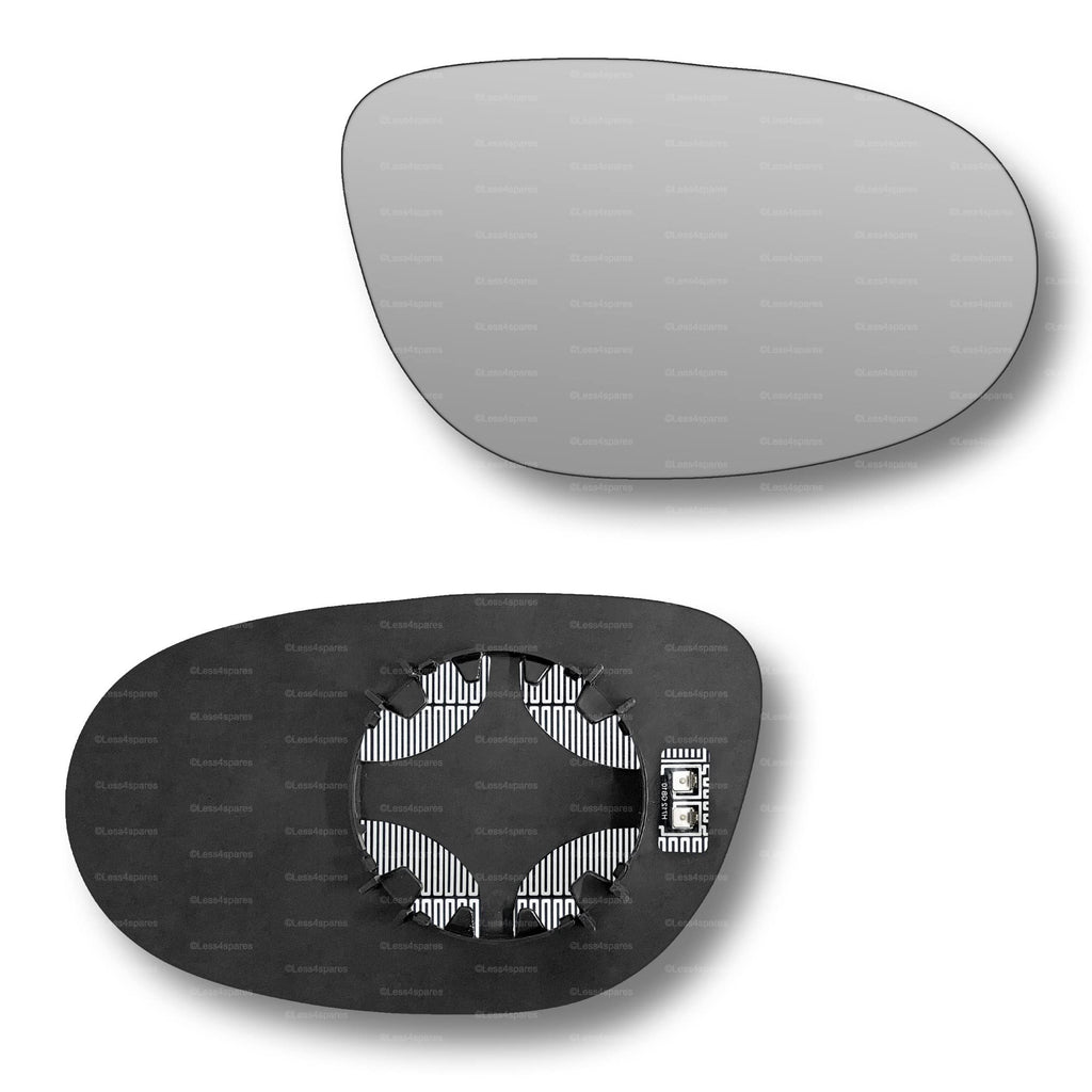 Replacement Wing Mirror Glass Right for Chrysler Ypsilon 2011-2016 Clip-On Driver Off side Heated Convex
