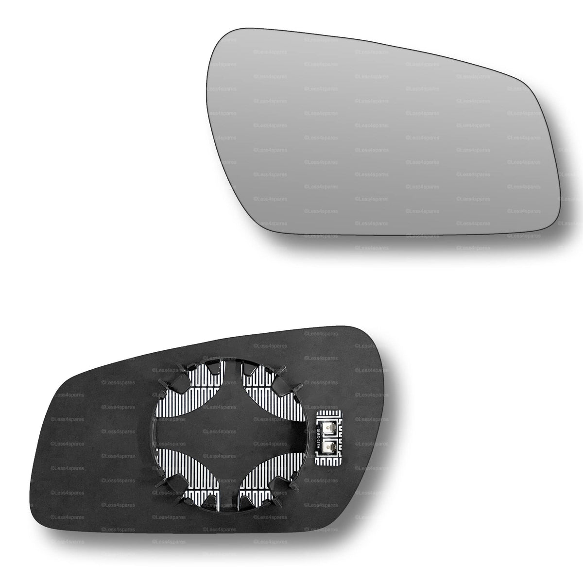 Replacement Wing Mirror Glass Right for Ford Fusion 2005-2010 Clip-On Driver Off side Heated Convex