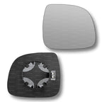 Replacement Wing Mirror Glass Right for VW Transporter 2010-2016 Clip-On Driver Off side Heated Convex