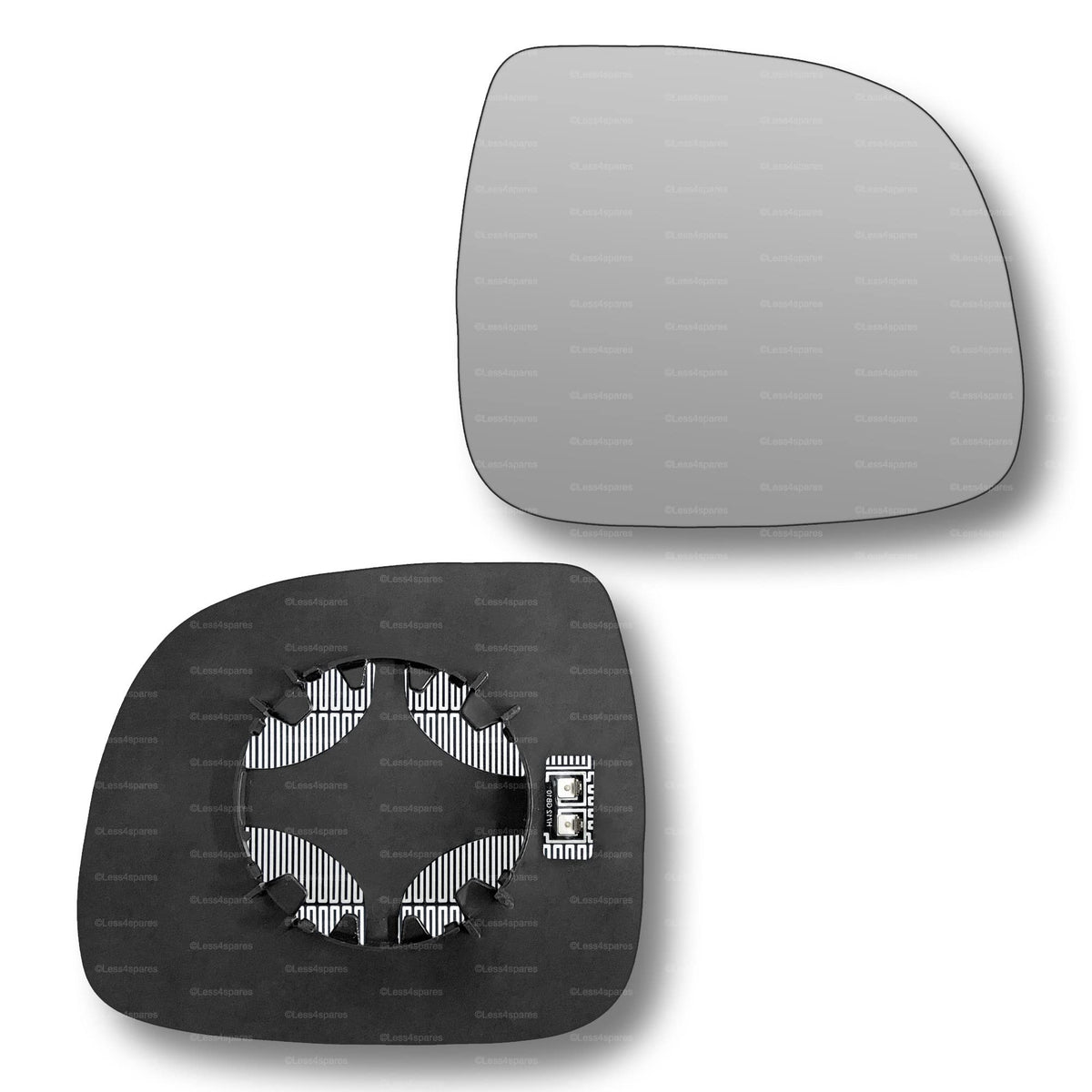 Replacement Wing Mirror Glass Right for VW Amarok 2010-2021 Clip-On Driver Off side Heated Convex