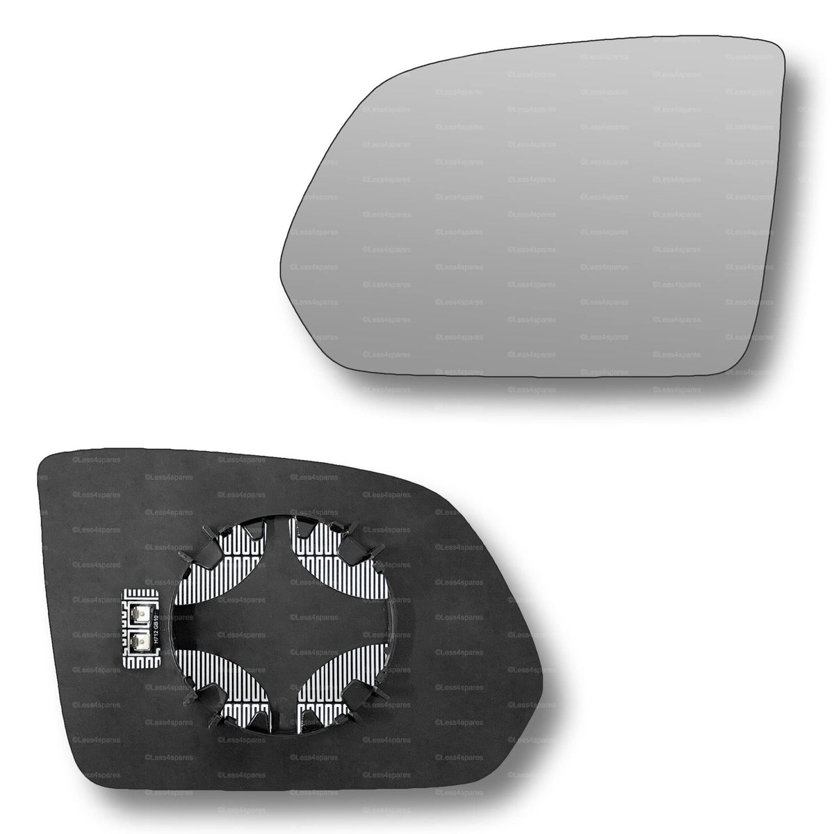 Replacement Wing Mirror Glass Left for Mercedes Vito 2015-2022 Clip-On Passenger Near Side N/S Heated Convex