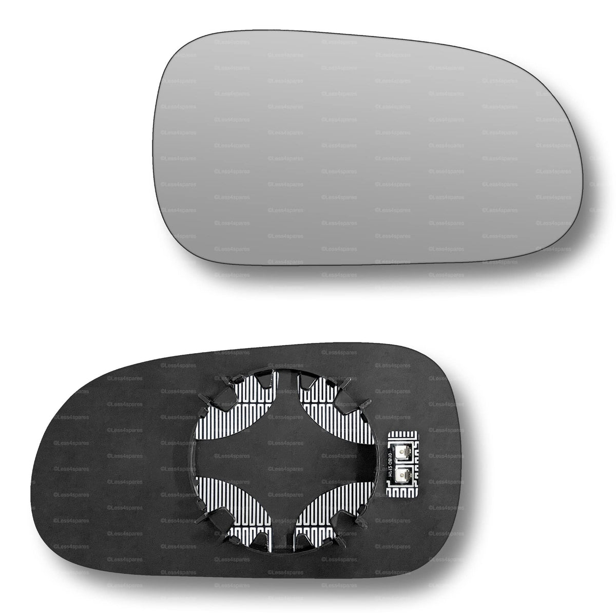 Replacement Wing Mirror Glass Right for Honda Civic 1996-2000 Clip-On Driver Off side Heated Convex