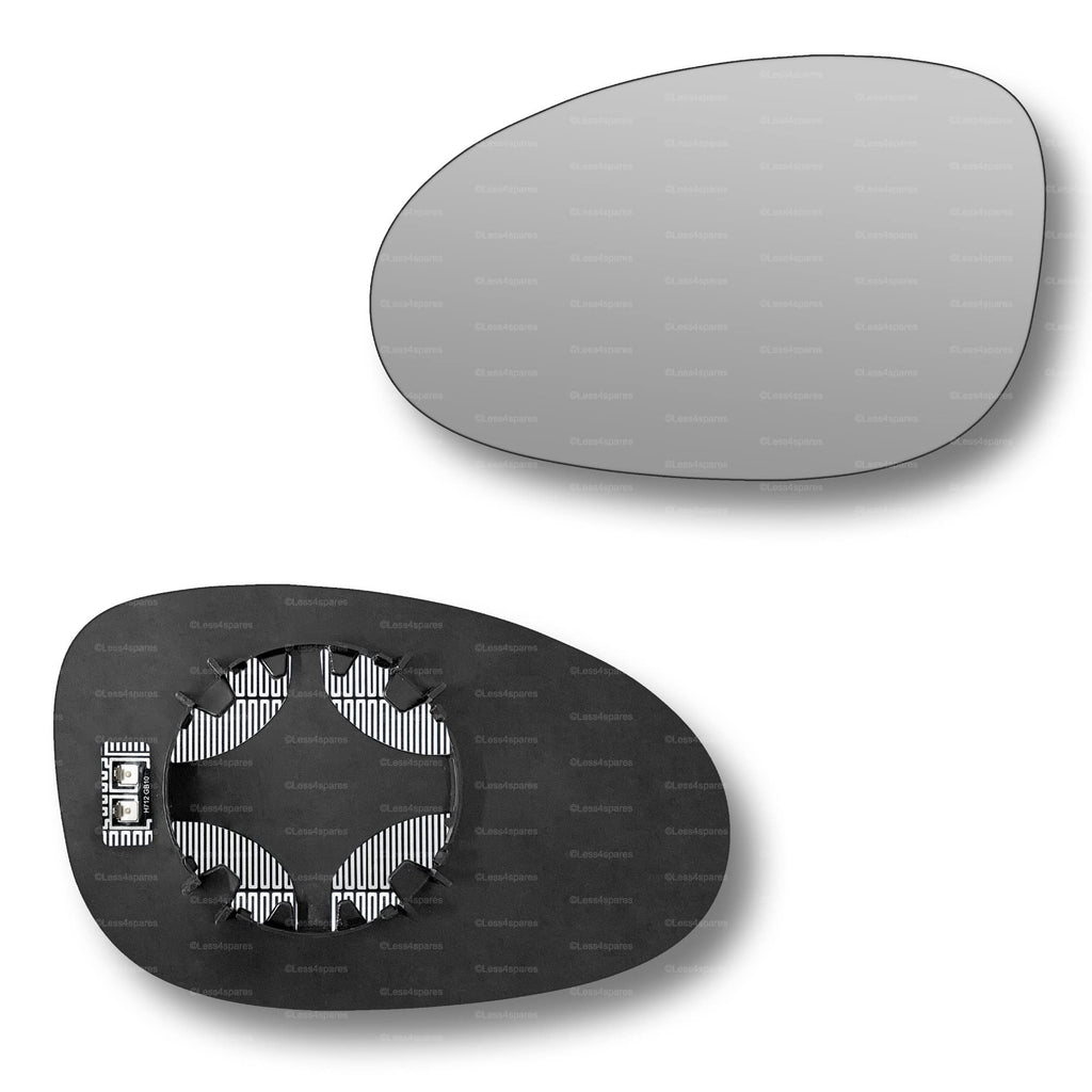 Replacement Wing Mirror Glass Left for Renault Espace 1997-2002 Clip-On Passenger Near Side N/S Heated Convex