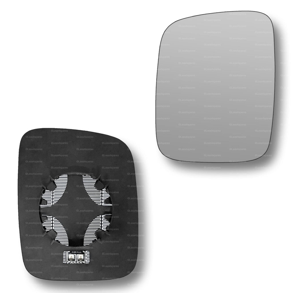 Replacement Wing Mirror Glass Left for VW Transporter 1990-2003 Clip-On Passenger Near Side N/S Heated Convex