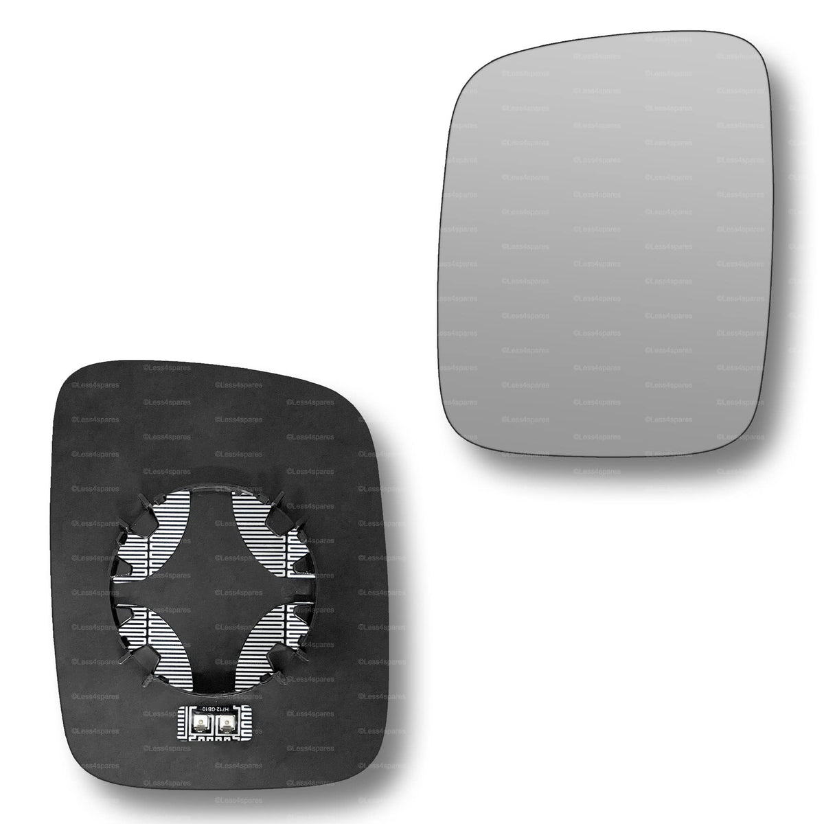 Replacement Wing Mirror Glass Left for VW Transporter 1990-2003 Clip-On Passenger Near Side N/S Heated Convex