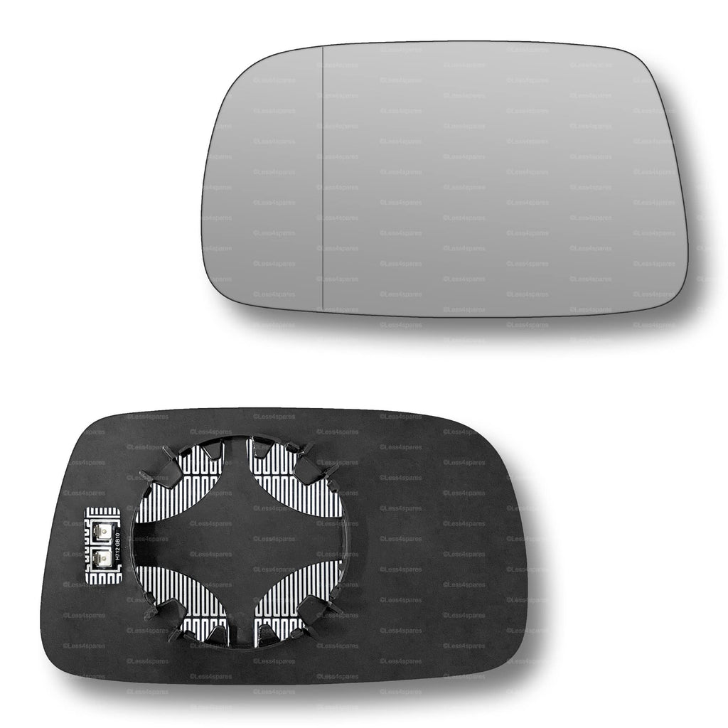 Replacement Wing Mirror Glass Left for Toyota Yaris 1999-2005 Clip-On Passenger Near Side N/S Heated with Blind Spot