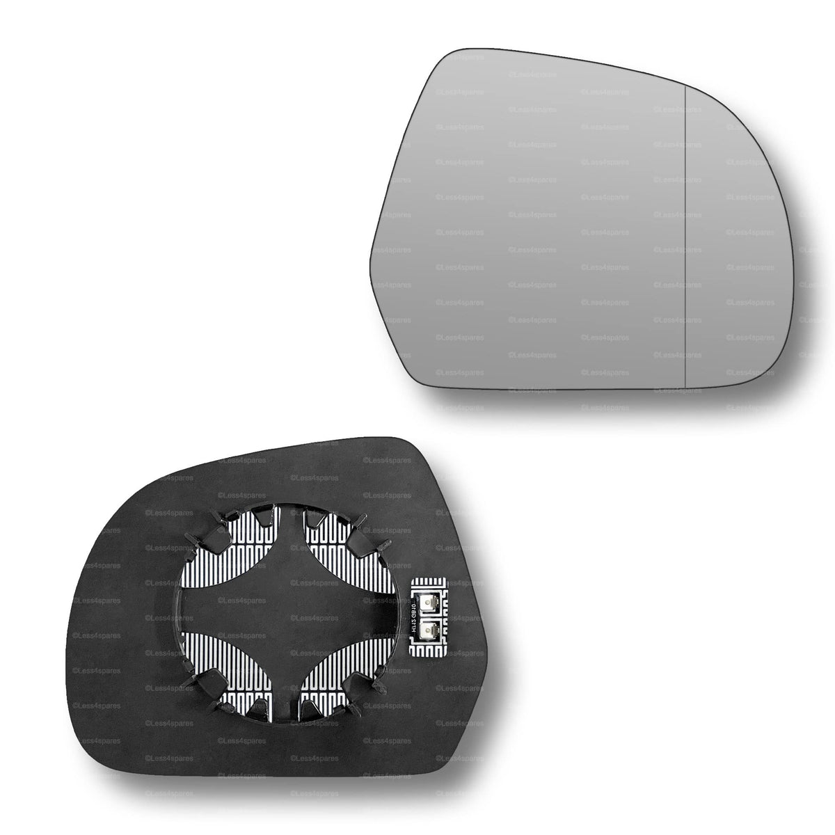 Replacement Wing Mirror Glass Right for Nissan Micra 2010-2017 Clip-On Driver Off side Heated with Blind Spot