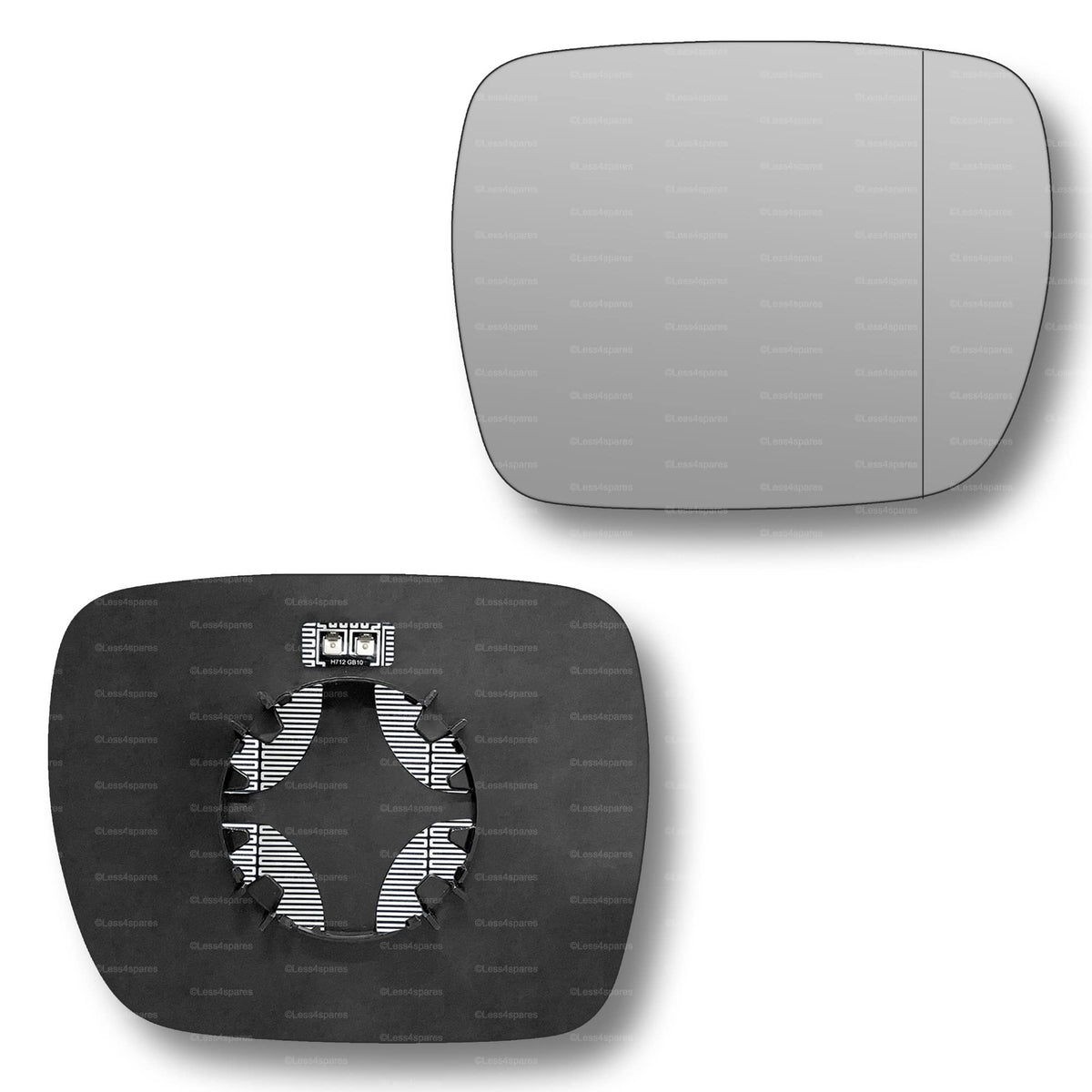 Replacement Wing Mirror Glass Left for Renault Kangoo 2009-2014 Clip-On Passenger Near Side N/S Heated with Blind Spot