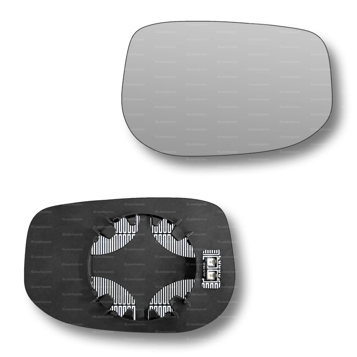 Replacement Wing Mirror Glass Right for Honda Jazz 2008-2015 Clip-On Driver Off side Heated Convex