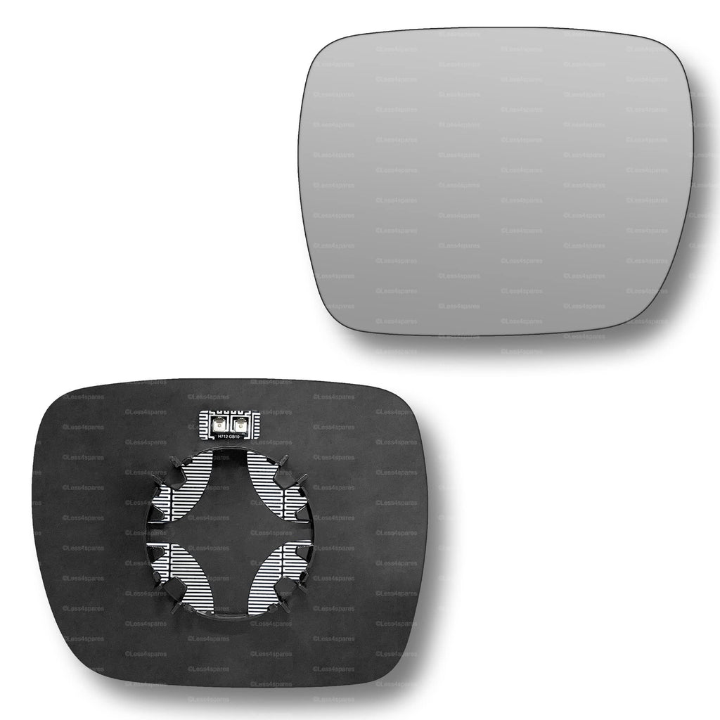 Replacement Wing Mirror Glass Left for Renault Kangoo 2009-2014 Clip-On Passenger Near Side N/S Heated Convex