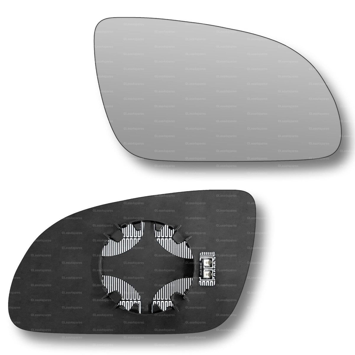 Replacement Wing Mirror Glass Right for Audi A8 2003-2007 Clip-On Driver Off side Heated Convex