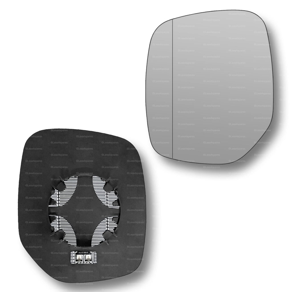 Replacement Wing Mirror Glass Left for Citroen Berligo 1996-2008 Clip-On Passenger Near Side N/S Heated with Blind Spot